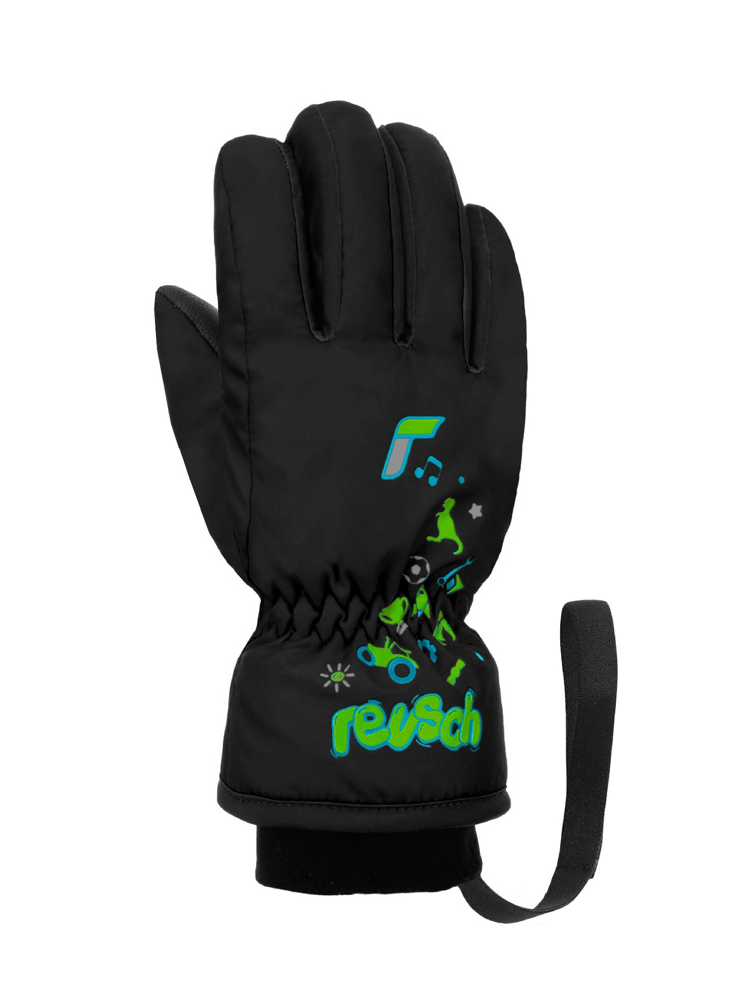 Перчатки детские Reusch Kids, зеленый/черный, 14