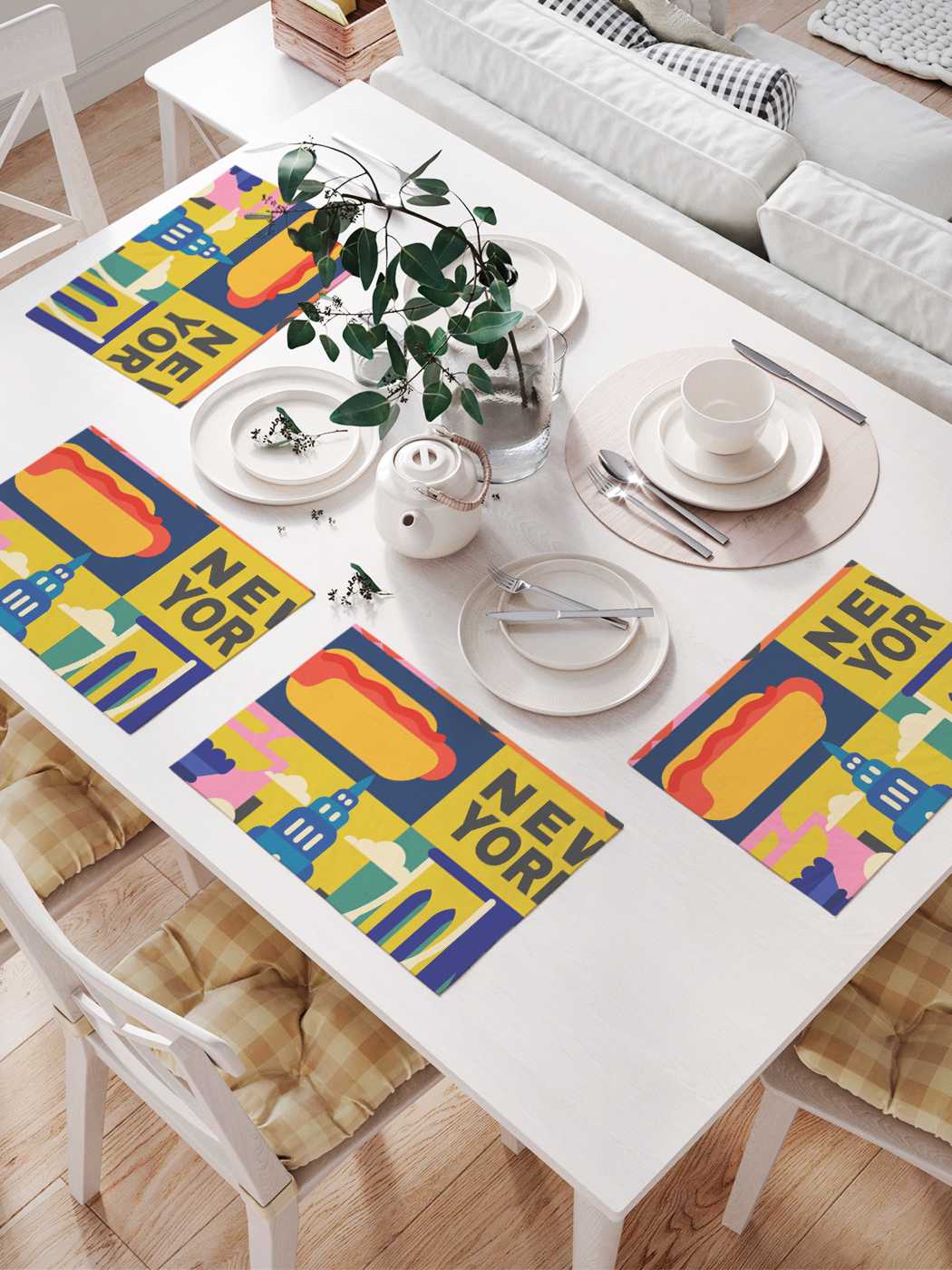 

Комплект салфеток JoyArty "Путешествие по Нью-Йорку" для сервировки стола (32х46 см, 4 шт), Оранжевый, Путешествие по Нью-Йорку