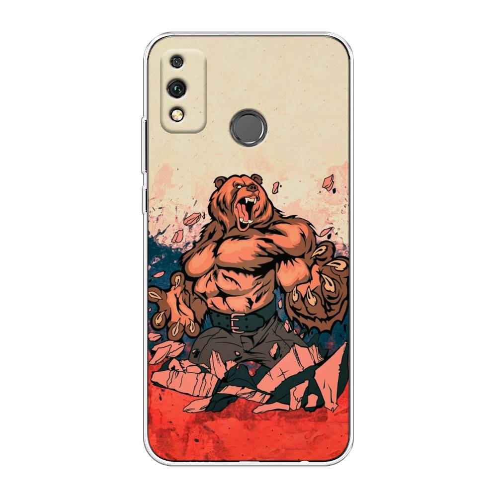 

Чехол Awog на Honor 9X Lite "Медведь с флагом РФ", Коричневый;синий;красный, 6104250-2
