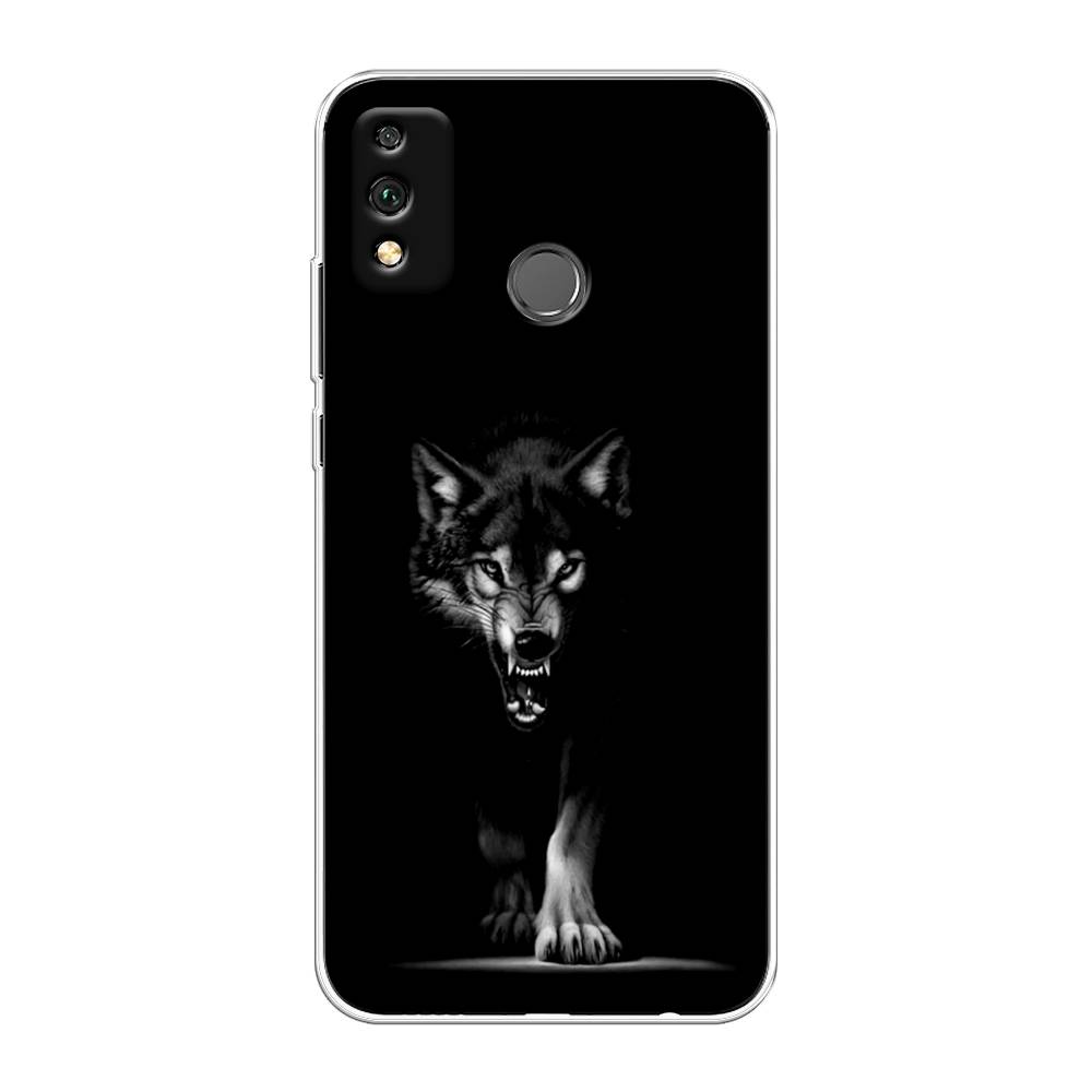 

Чехол Awog на Honor 9X Lite "Волк выходит из ночи", Серый;черный;белый, 6104250-1