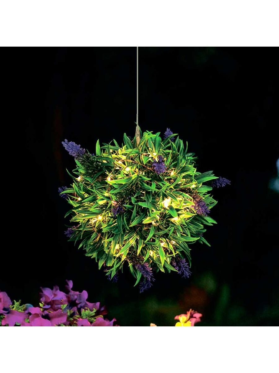 INBLOOM Светильник Зеленый шар d25см сведодиод, вращающийся, 100led, DS SV USB, пульт