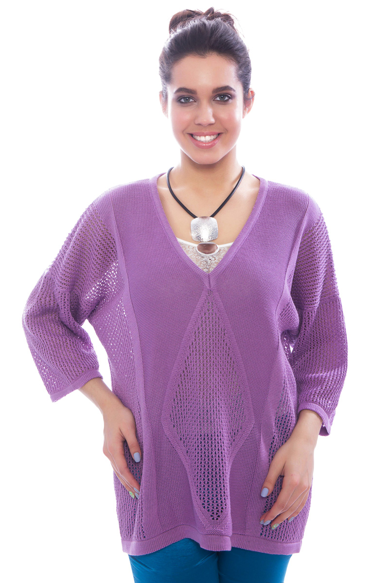 

Пуловер женский Wisell Др3-330 фиолетовый 48 RU, Др3-330