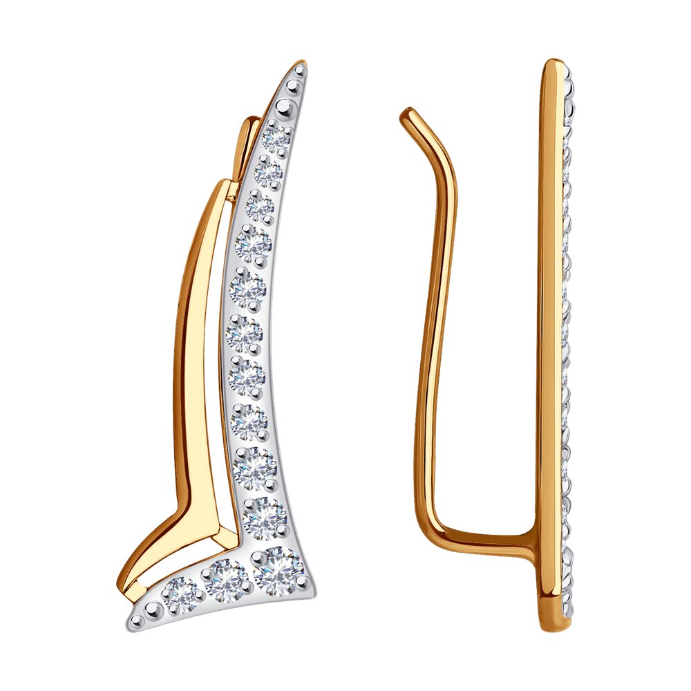 

Серьги из красного золота с фианитом Diamant 51-120-01635-1, 51-120-01635-1