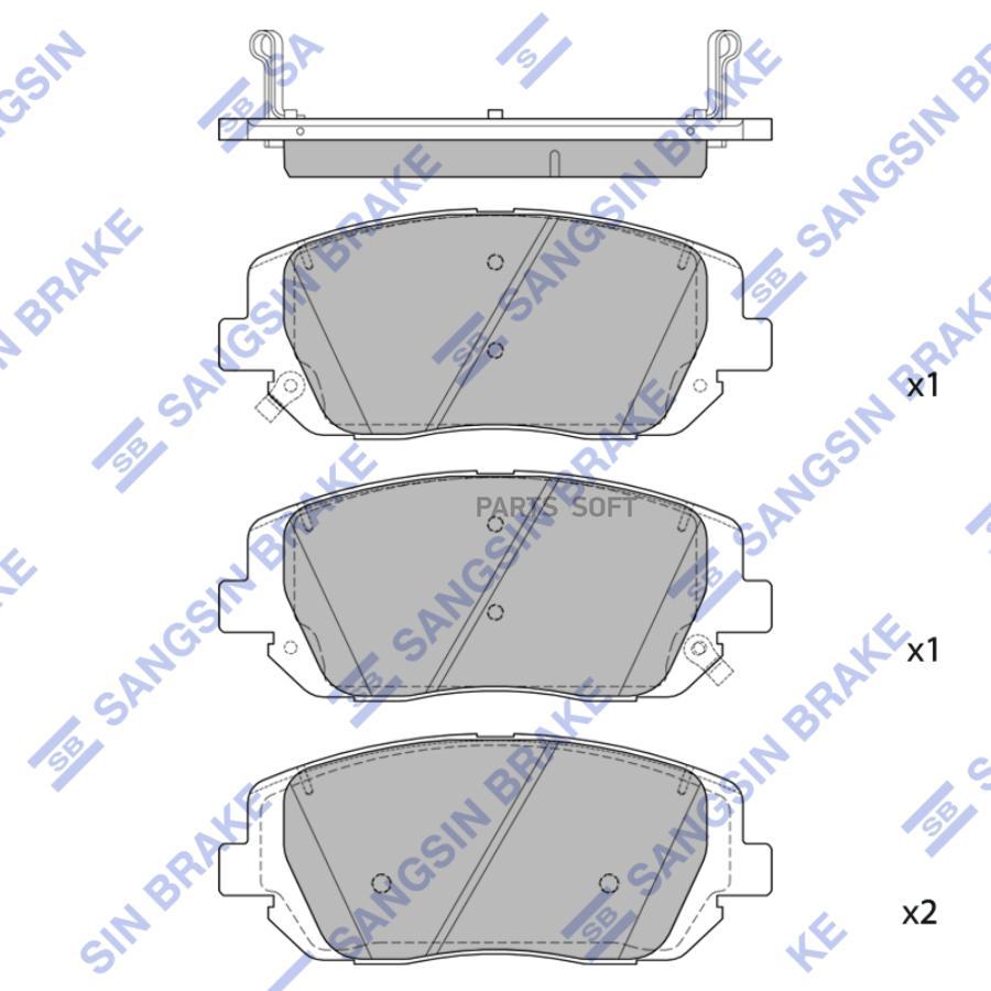 

Колодки Тормозные Передние, Mohave 20- 1Шт Sangsin brake SP4374