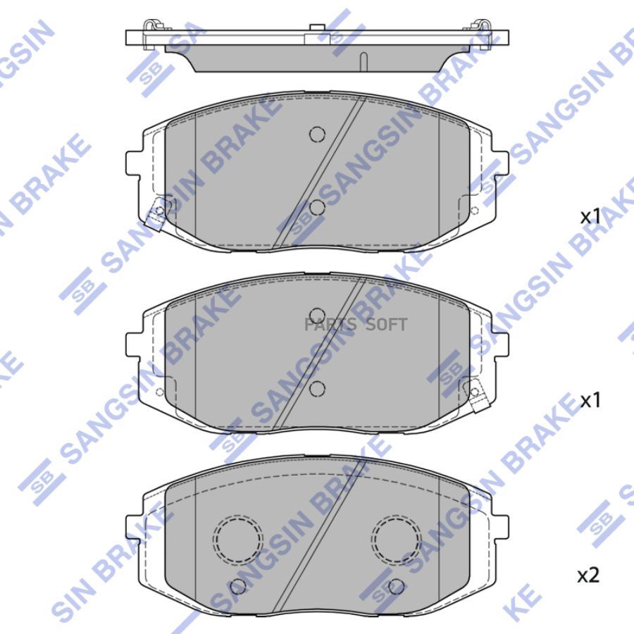 

Тормозные колодки Sangsin brake передние SP4509