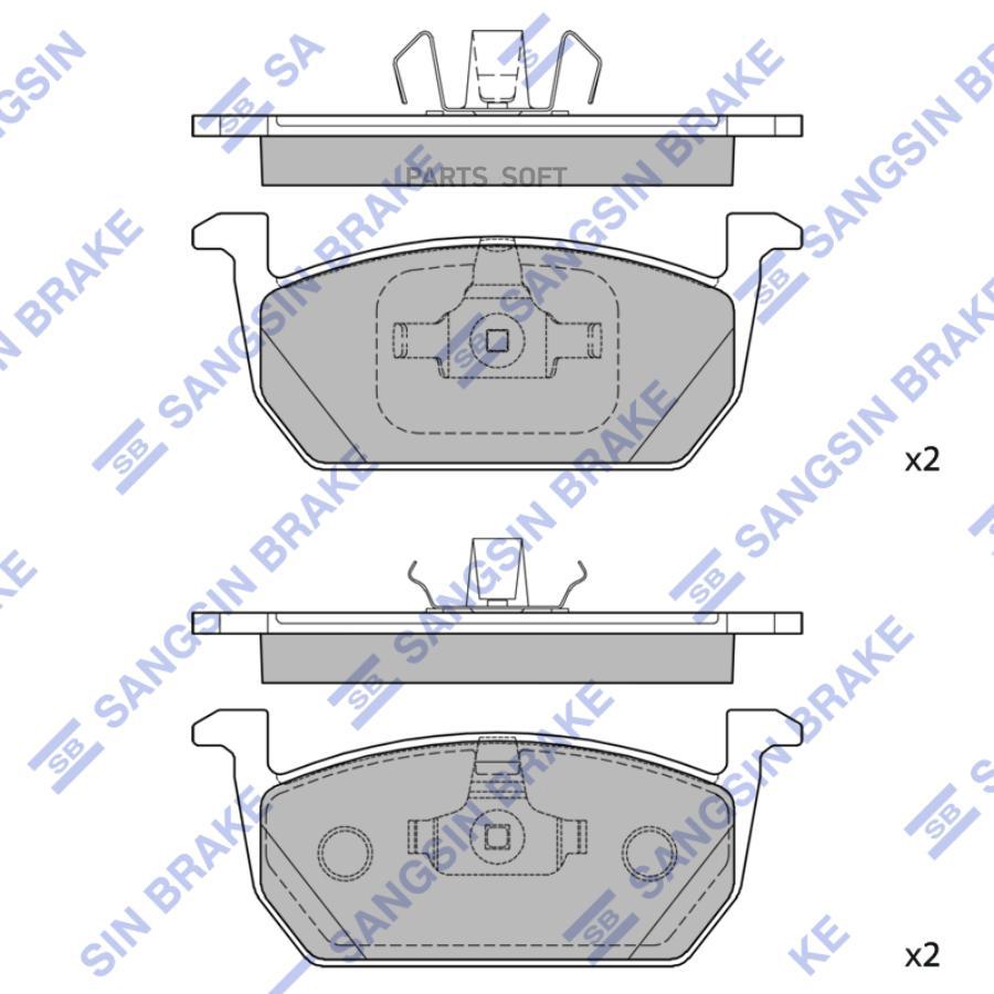 

Тормозные колодки Sangsin brake передние SP4496