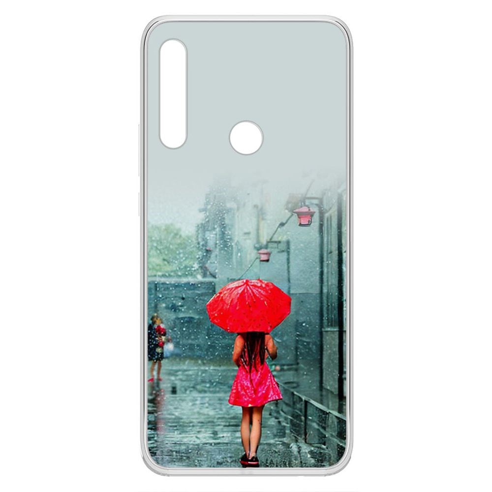 

Чехол-накладка Krutoff Clear Case Красный зонтик для Huawei P Smart Z, Прозрачный