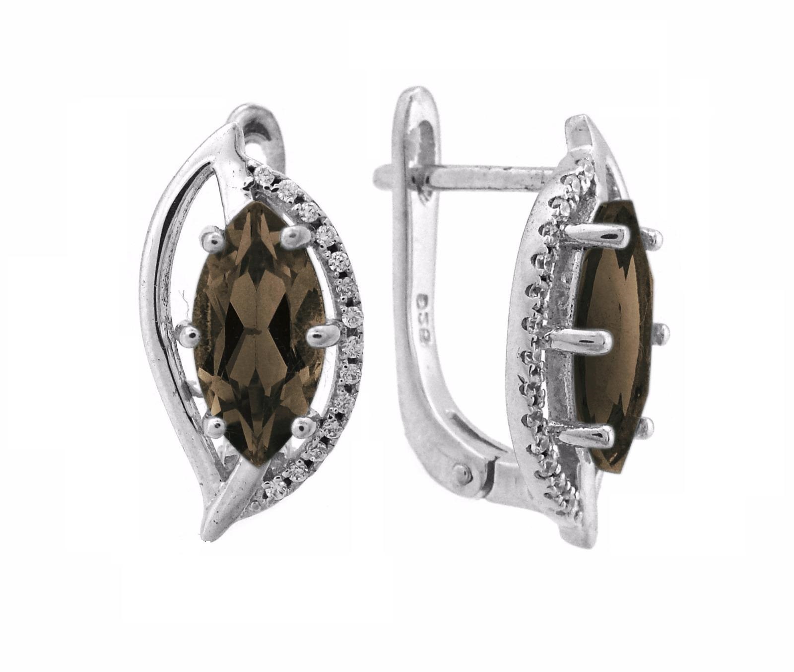 

Серьги из серебра с раухтопазом Balex Jewellery 2405937243, 2405937243