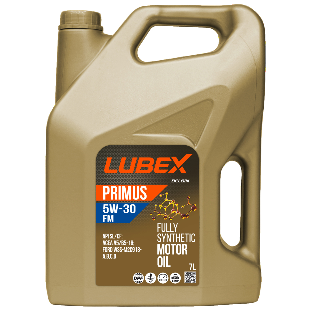Моторное масло LUBEX синтетическое Primus Fm 5W30 Sl/Сf А5/B5 7л