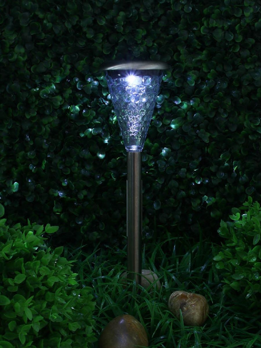 INBLOOM Фонарь на солн. бат. 8х37см LED, IP44, 2vNi-MH AAA600mAH 2.1v30мА, металл, пластик