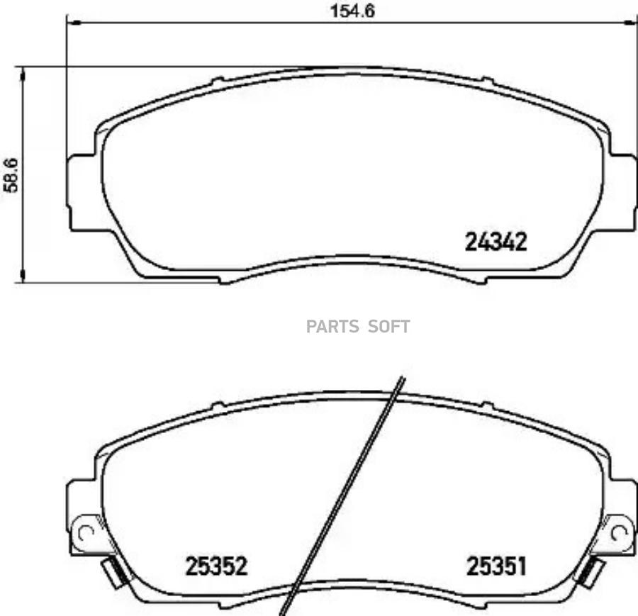 

Колодки дисковые передниеhonda cr-v 2.0/2.2 07> P28068