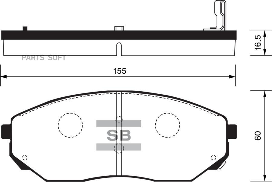 

Тормозные колодки Sangsin brake SP1153