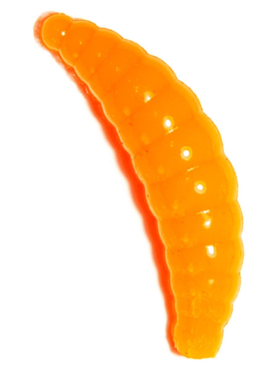 Силиконовая приманка TROUT BAIT в банке, MAGGOT 40, СЫР, COL. 2 (Orange)