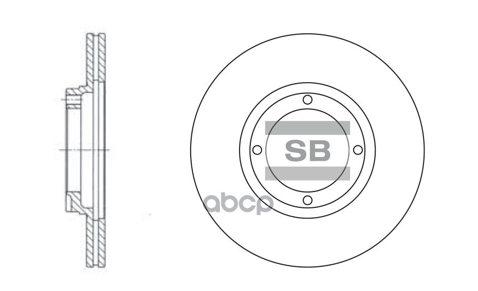 Тормозной диск Sangsin brake комплект 2 шт. SD1001