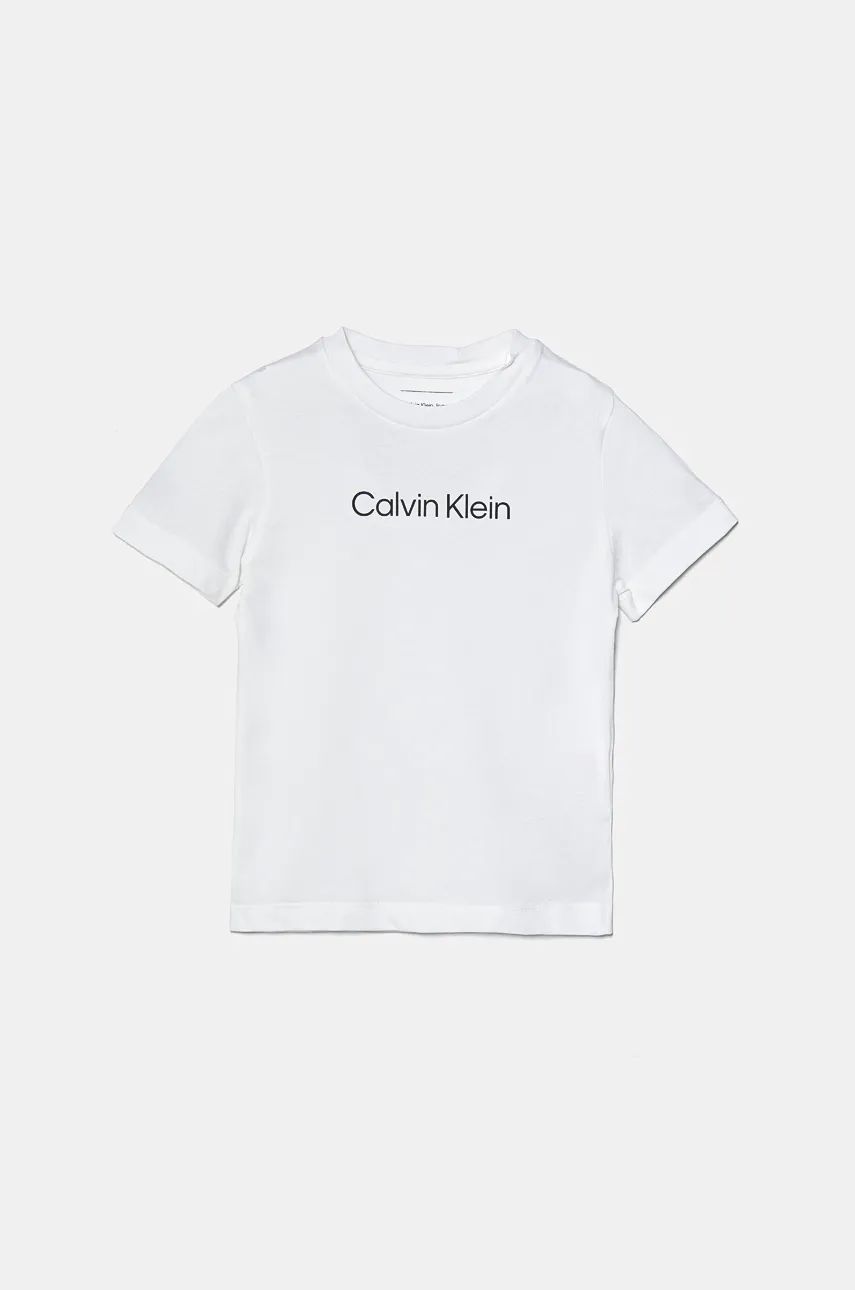 Футболка Calvin Klein для мальчиков, белая, YAF, размер 166-170, IU0IU00682T