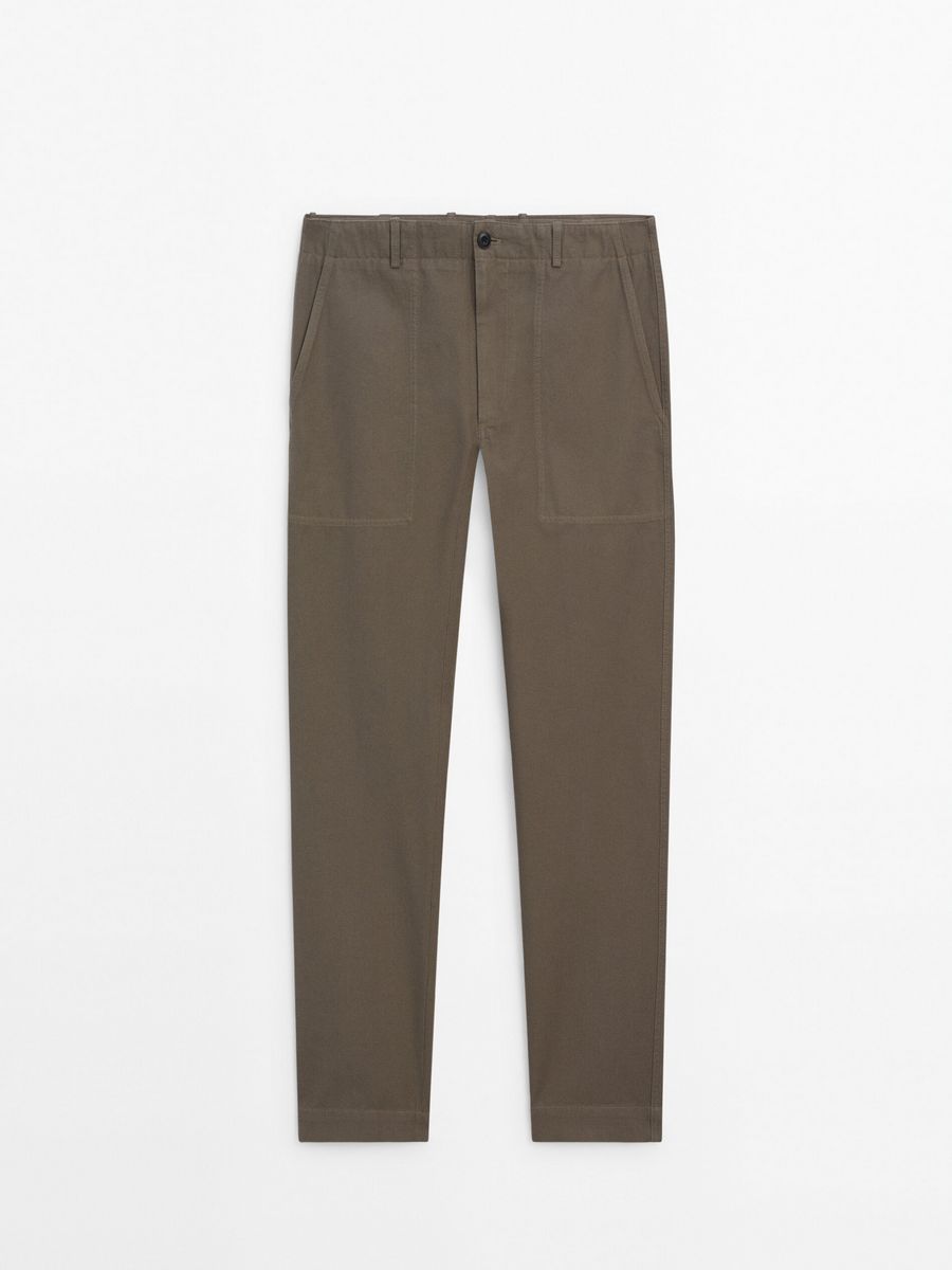 

Брюки мужские Massimo Dutti 0003/017 хаки 48 EU, 0003/017