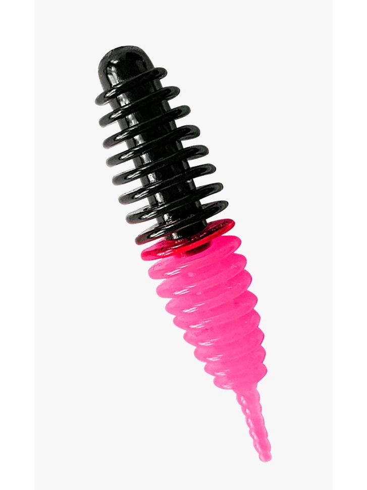 

Силиконовая приманка TROUT BAIT в банке, JUMBO 50, ЧЕСНОК, COL. 17 (Black-Pink), Разноцветный