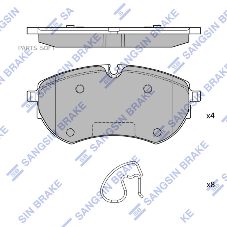 

Колодки Тормозные Vw Amarok 17- 18 Передние 1Шт Sangsin brake SP4401