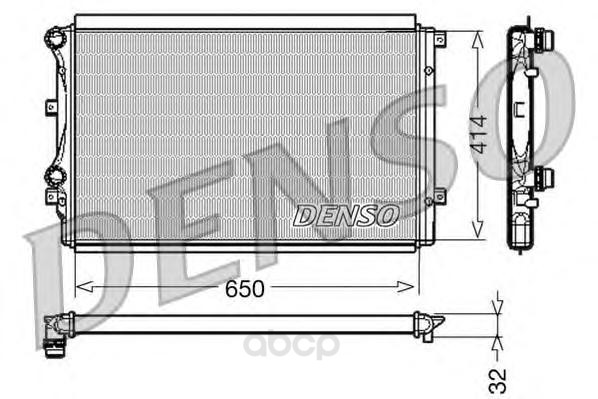 

Drм32015_Радиатор Системы Охлаждения Vw Gоlf V/Тоurаn/Jеttа 1.4Тsi/1.9Тdi 03> DENSO drm320