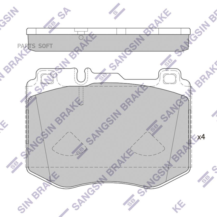 

Колодки Тормозные Mercedes W205/W213/Glc(X253) 14- Передние 1Шт Sangsin brake SP4003