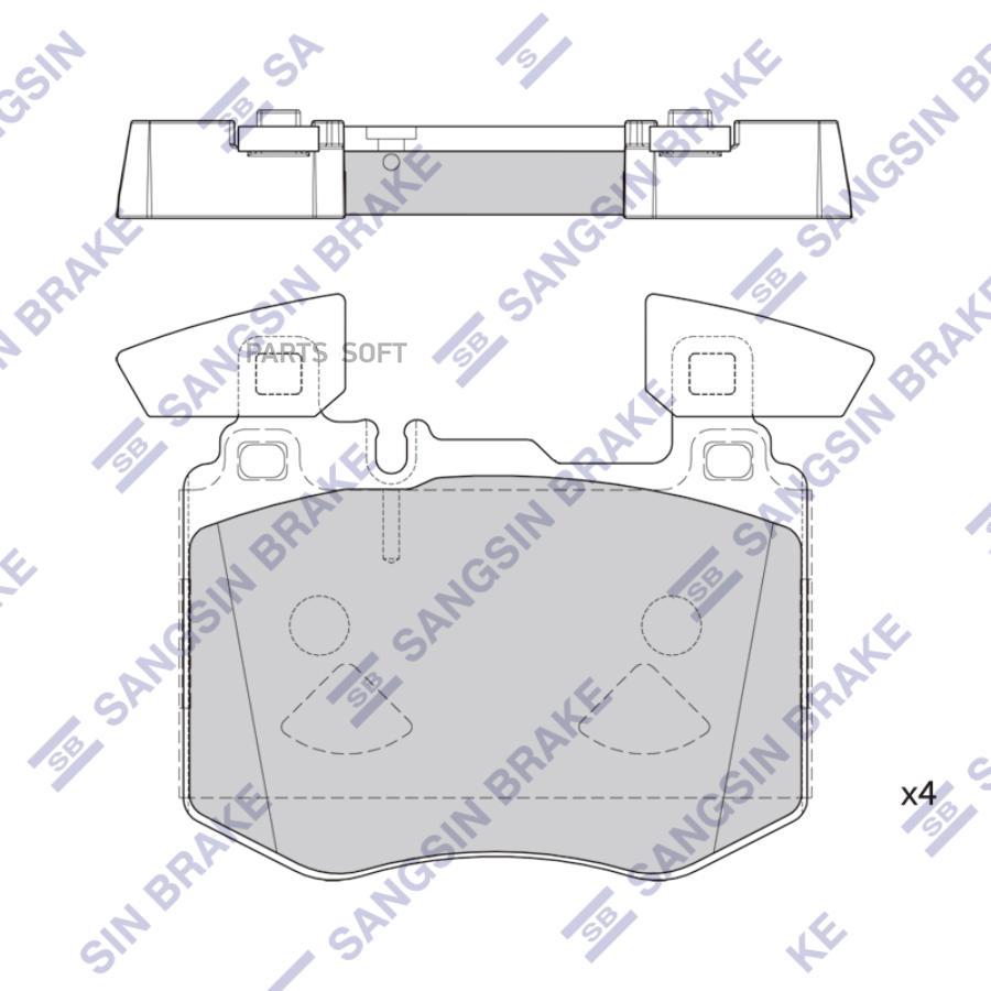 

Колодки Тормозные Mb Glc300 19- Передн. 1Шт Sangsin brake SP4348