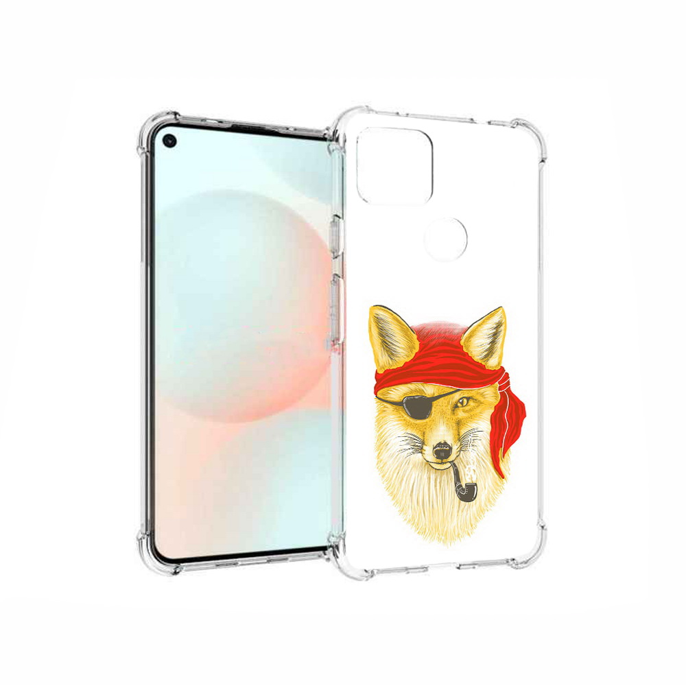 

Чехол MyPads Tocco для Google Pixel 5A лиса-пират, Прозрачный, Tocco
