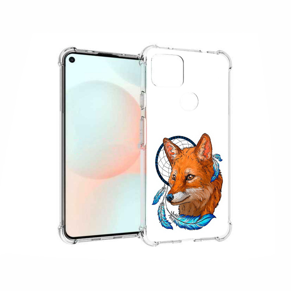 

Чехол MyPads Tocco для Google Pixel 5A лиса и ловец снов, Прозрачный, Tocco
