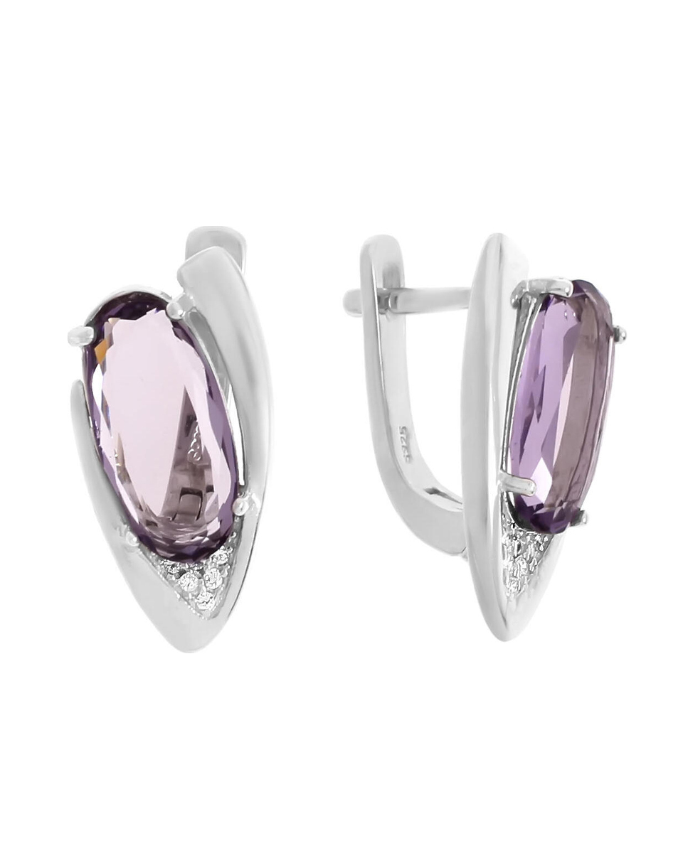 

Серьги из серебра с аметистом Balex Jewellery 2422910289, 2422910289