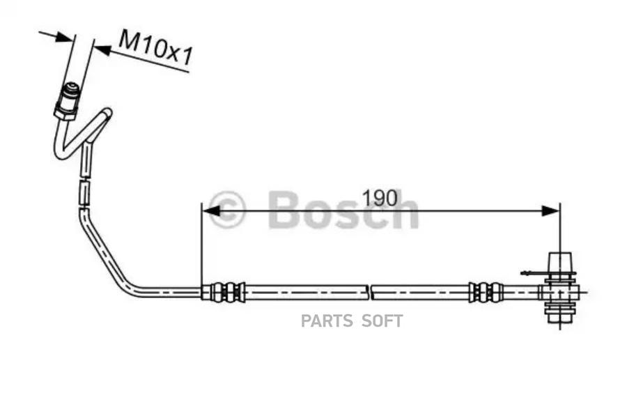 

BOSCH Шланг тормозной BOSCH 1987481535