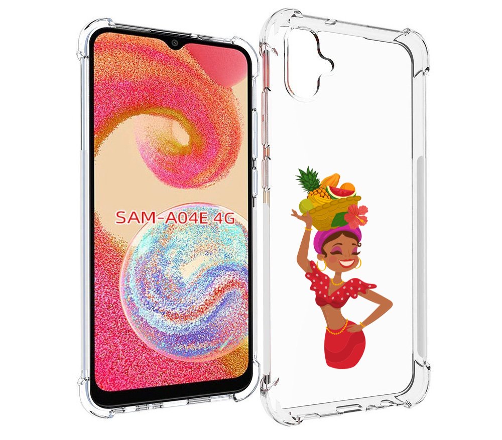 Чехол MyPads девушка-мулатка для Samsung Galaxy A04e