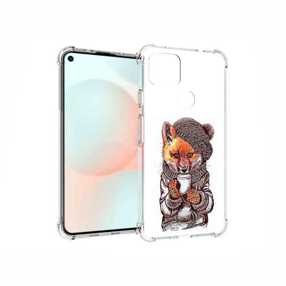 

Чехол MyPads Tocco для Google Pixel 5A лиса в шапке, Tocco