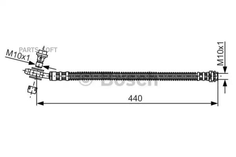 

BOSCH Шланг тормозной BOSCH 1987481175