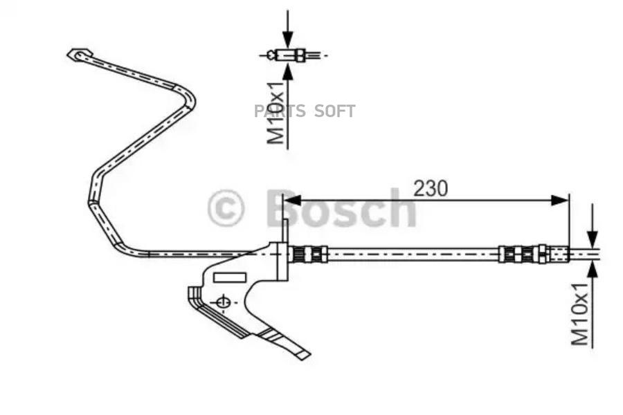 

BOSCH Шланг тормозной BOSCH 1987481161