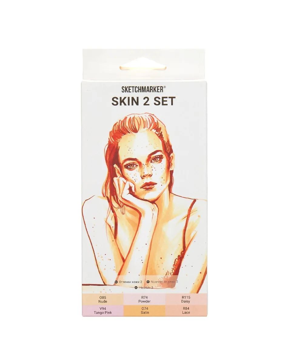 

Набор маркеров Sketchmarker Skin 2 6шт + коробка, Разноцветный