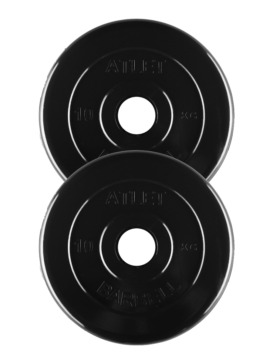 

Диск для штанги MB Barbell Atlet 2 шт. 10 кг, 51 мм черный, Atlet 2 шт.