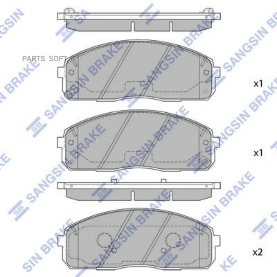 

Колодки Тормозные Hyundai Porter 04- Передние 1Шт Sangsin brake SP1174A