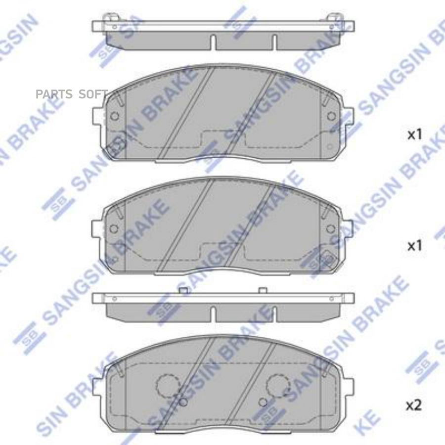 Колодки Тормозные Hyundai Porter 04- Передние 1Шт Sangsin brake SP1174A