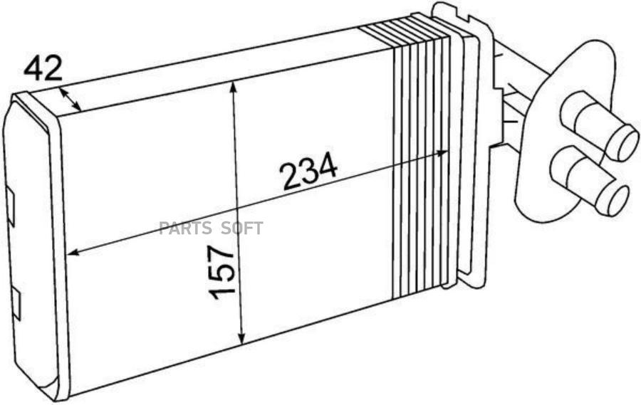 MAHLE AH69000S Радиатор печки VW TRANSPORTER T4 90-03 1шт