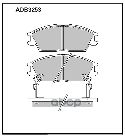 

Колодки HYUNDAI ACCENT,GETZ 94= 1шт ALLIED NIPPON ADB3253