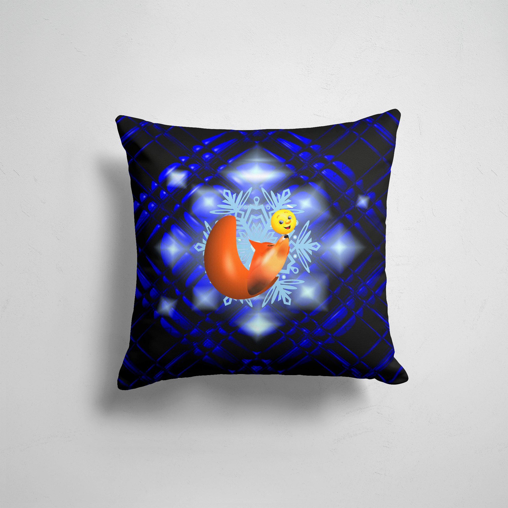 

Подушка декоративная 45х45см Популярные Животные лисонька, Разноцветный