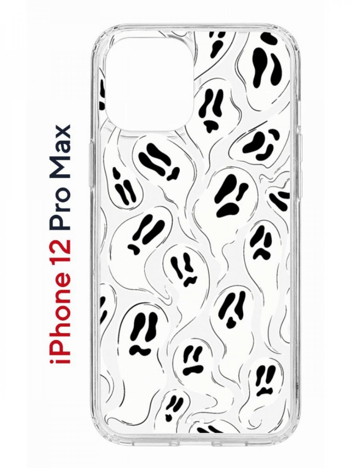 Чехол на iPhone 12 Pro Max с принтом Kruche Print Призраки, бампер с защитой камеры