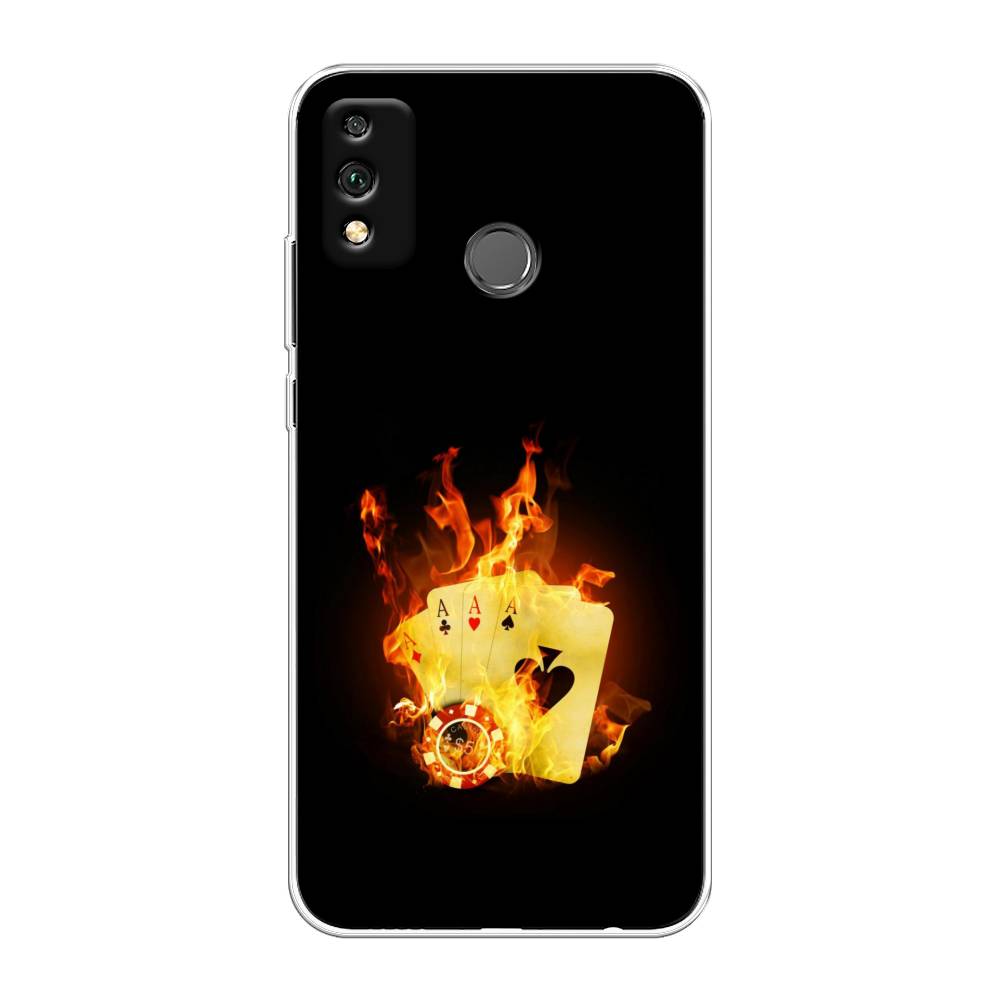 

Чехол Awog на Honor 9X Lite "Горящие карты", Черный;оранжевый, 6104250-9