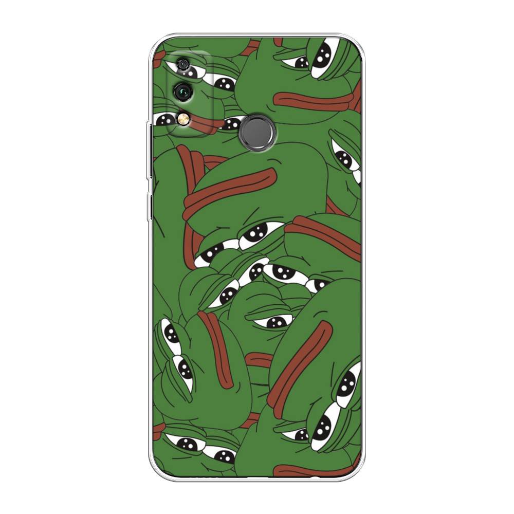 

Чехол Awog на Honor 9X Lite "Печальный frog", Зеленый;белый, 6104250-9
