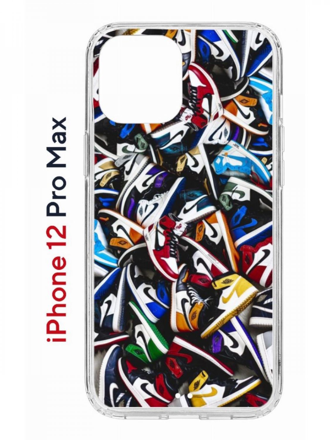Чехол на iPhone 12 Pro Max Kruche Print Кроссовки Nike Air, бампер с защитой камеры