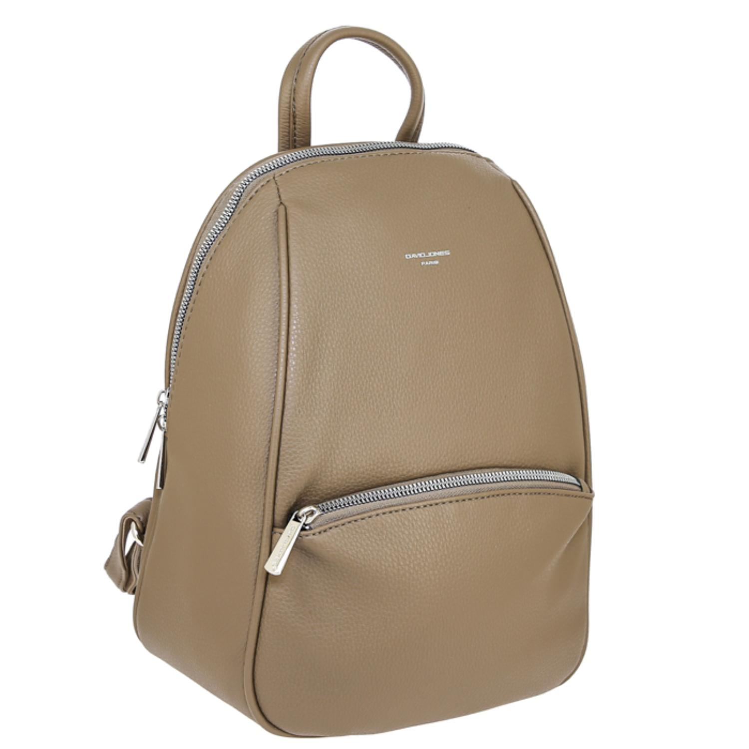 

Рюкзак женский David Jones CM6734 серый, 25х11х33 см, Бежевый, CM6734
