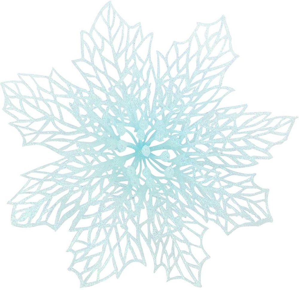 Ёлочная игрушка FLOWER паутинка 120x120x40 мм 100071264242 голубой