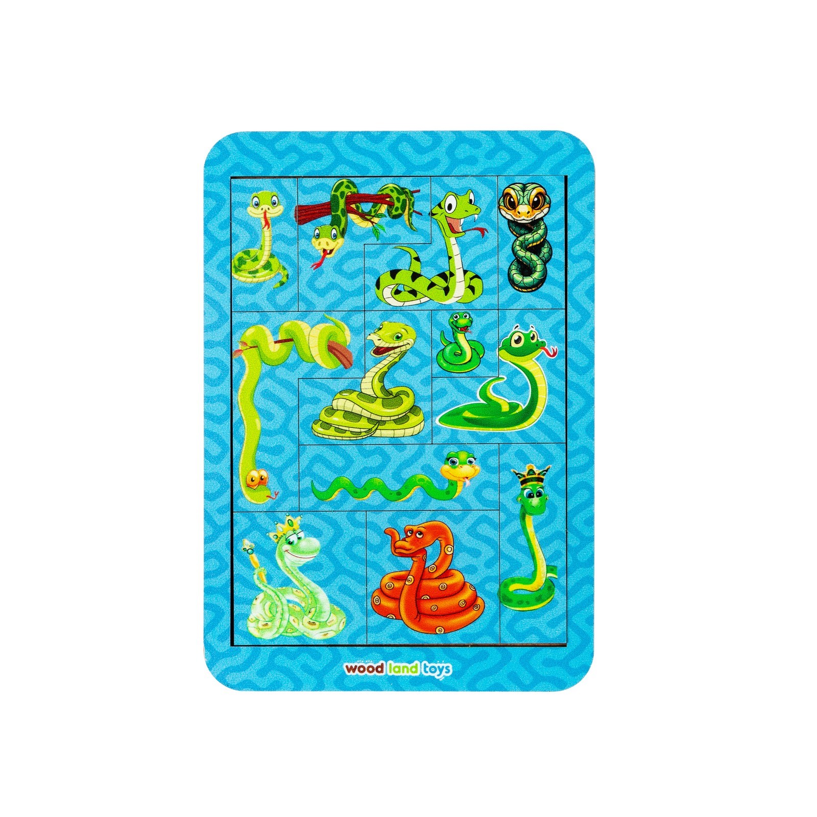 

Тетрис WoodLand Toys Весёлые змейки, А5, 12 дет