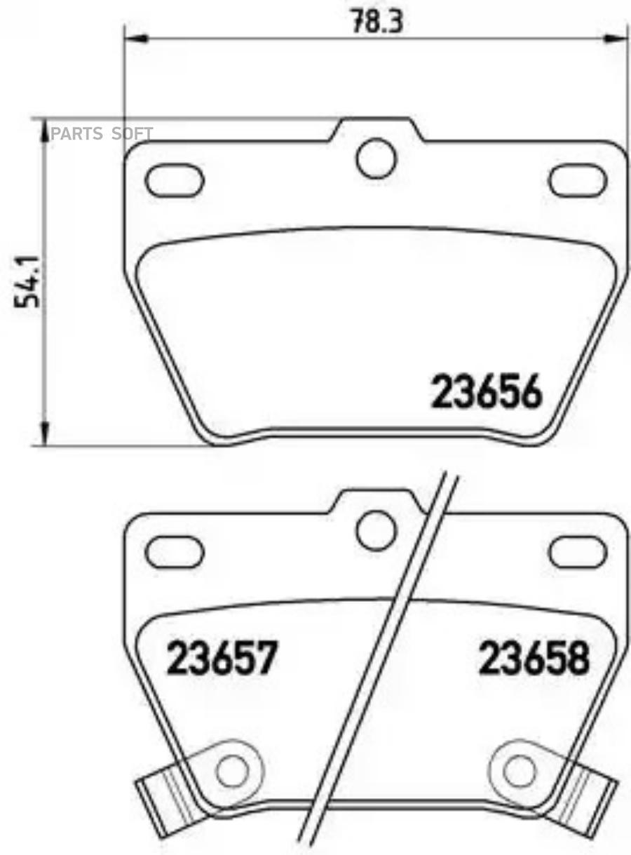 

Тормозные колодки brembo задние дисковые p83057