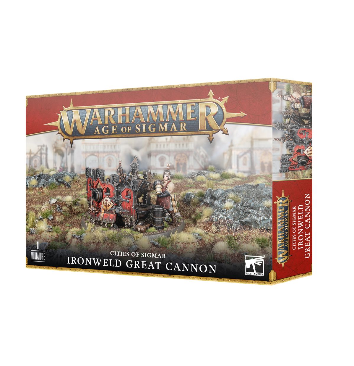 Миниатюры для игры Games Workshop Warhammer Age of Sigmar: Ironweld Great Cannon 86-11 буксируемые артиллерийские орудия 2а65 и 2а18 учебник