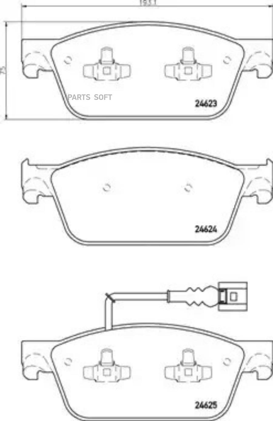 

Тормозные колодки brembo передние p85141